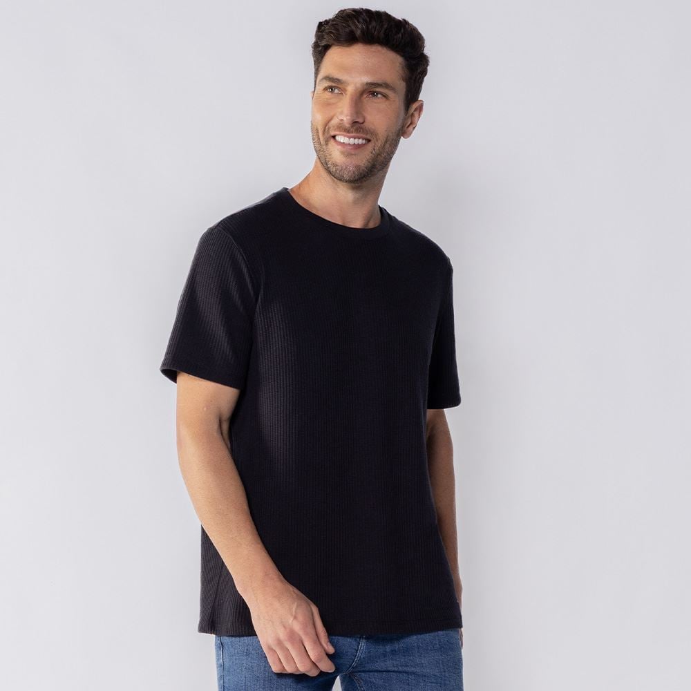 Camiseta Masculina Em Malha Vegas Thing Preto
