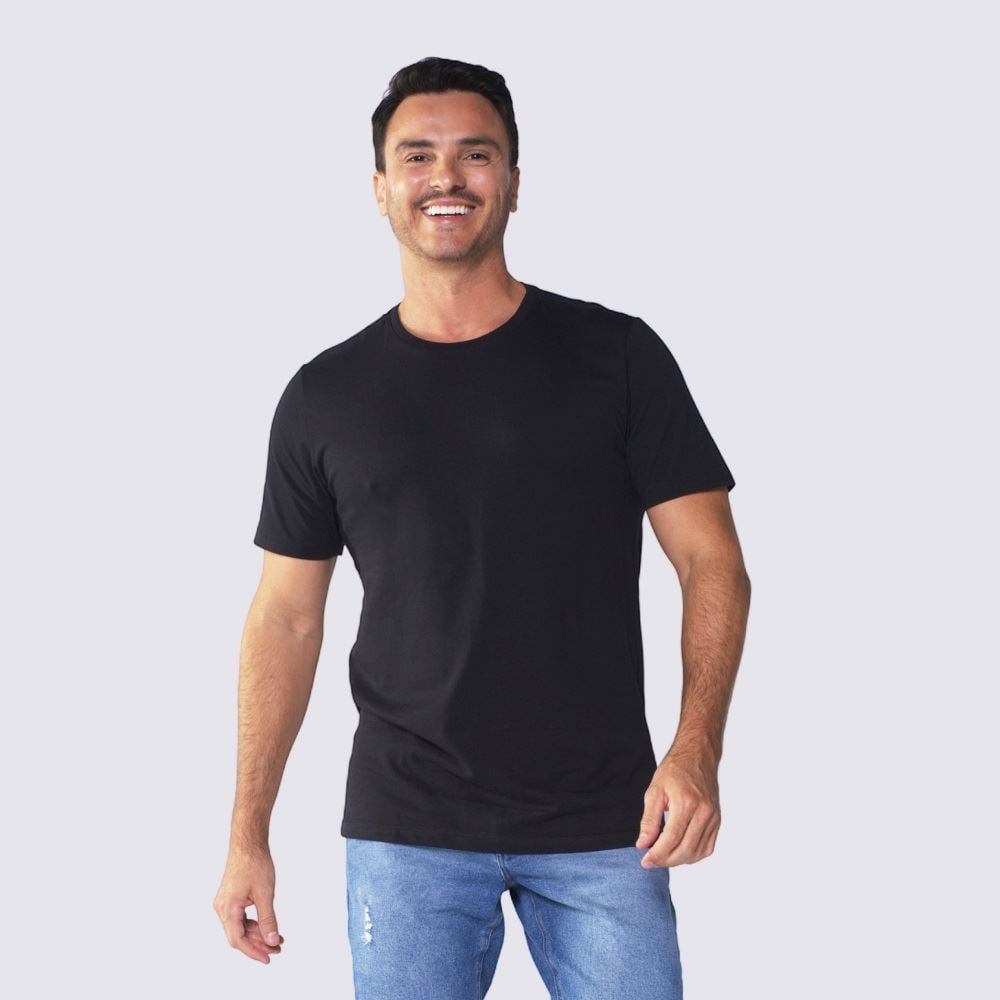 Camiseta Pima Masculina Marc Alain Preto