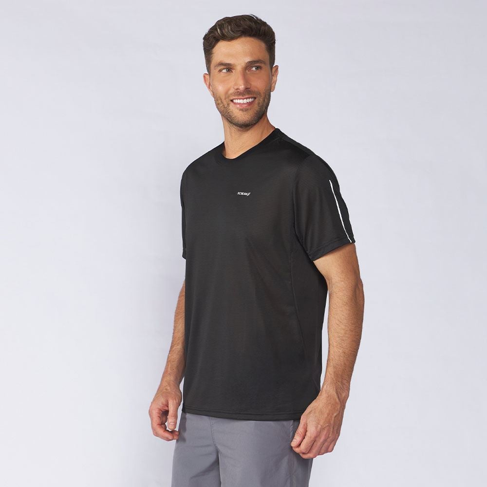 Camiseta Esportiva Masculina Dry Fit Scream Preto