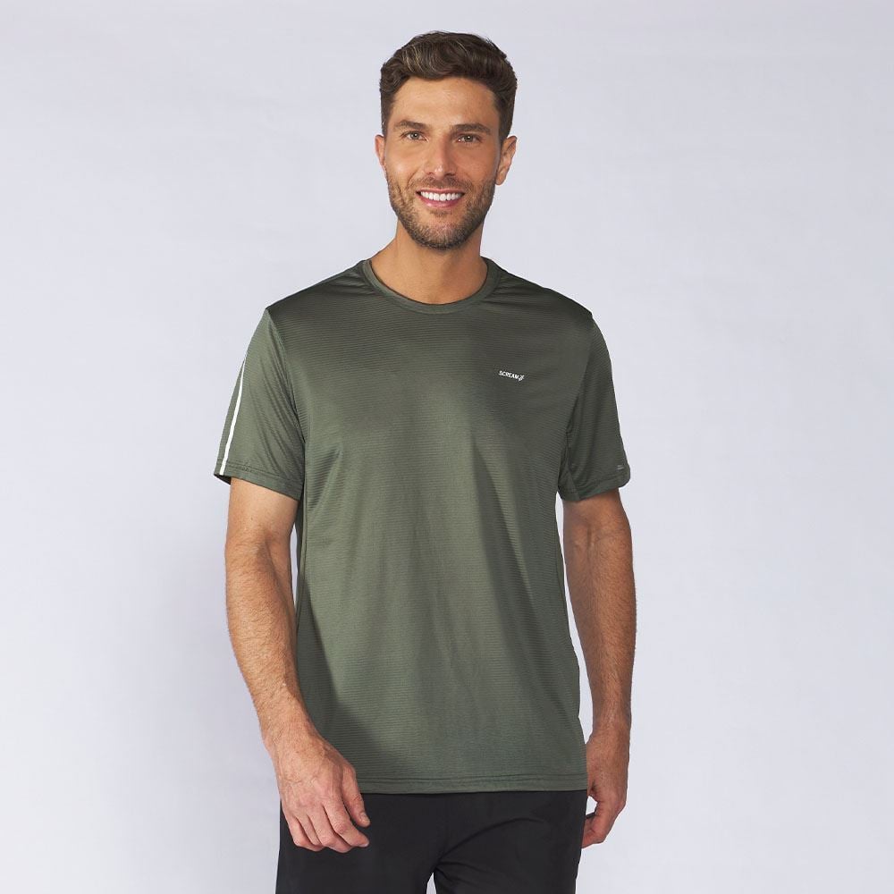 Camiseta Esportiva Masculina Dry Fit Scream Verde 190309