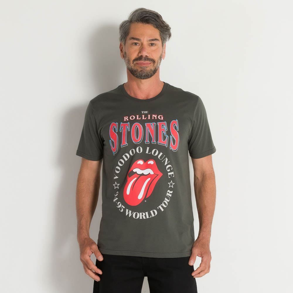 Camiseta The Rolling Stones Voodoo BandUP Cinza Escuro