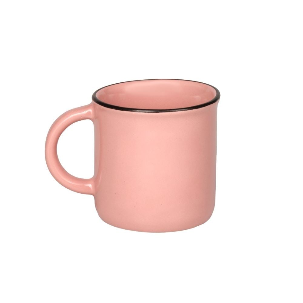 Caneca De Cerâmica Vintage Lisa Havan Casa 210Ml - Rosa Fosco