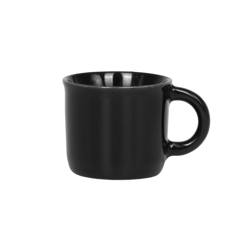 Caneca De Cerâmica Vintage Lisa Havan Casa 60Ml - Preto Fosco