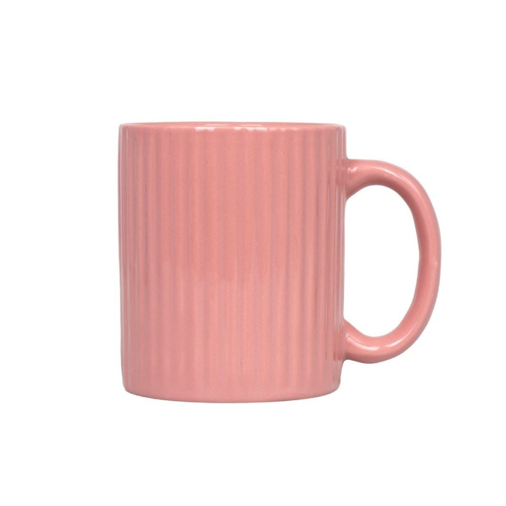 Canela De Cerâmica Canelada Havan Casa 330Ml - Rosa Fosco