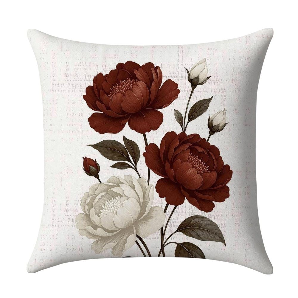 Capa de Almofada Veludo Estampada 43X43cm Havan Casa - Rosas Ocre