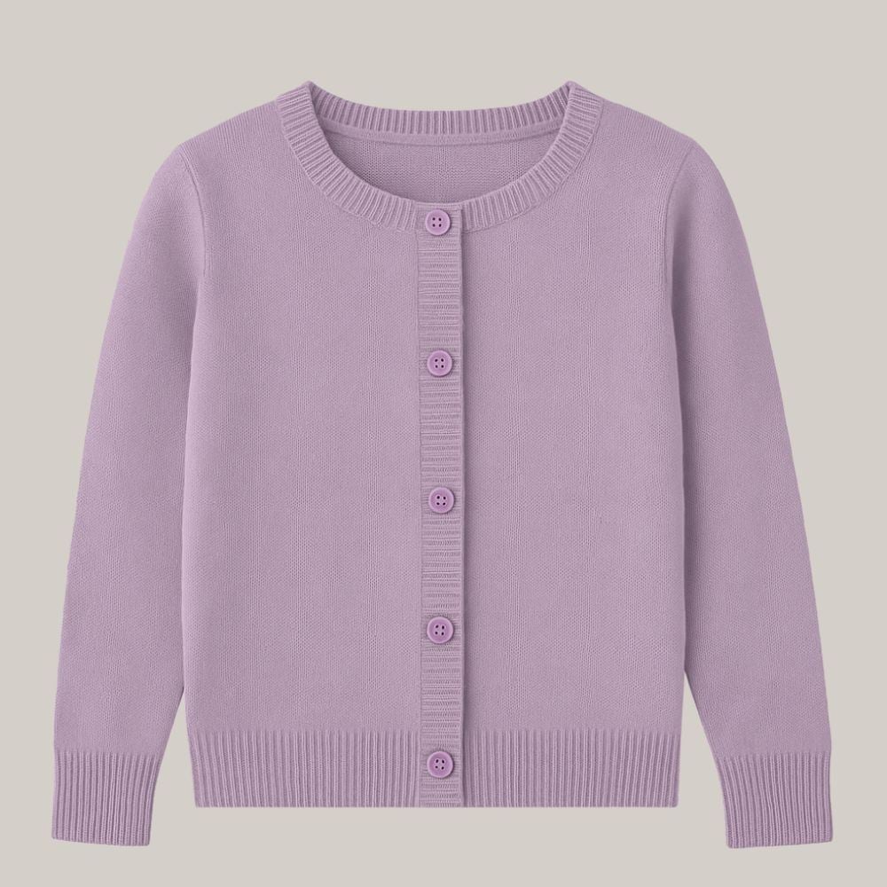 Cardigan Infantil Menina De Tricot 1 a 3 Anos Yoyo Kids Lilas