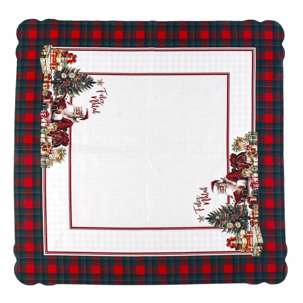 Centro de Mesa Natal Encantando 70X70 cm Havan Casa - Noel Xadrez