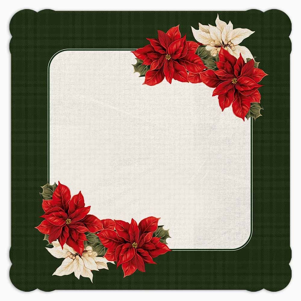 Centro de Mesa Natal Encantando 70X70 cm Havan Casa - Flores Verde