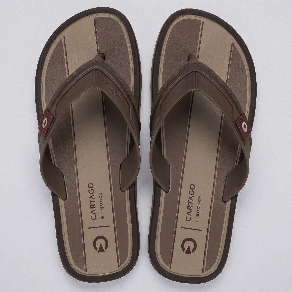 Chinelo Cartago Masculino Maiorca Bege/Marrom Claro
