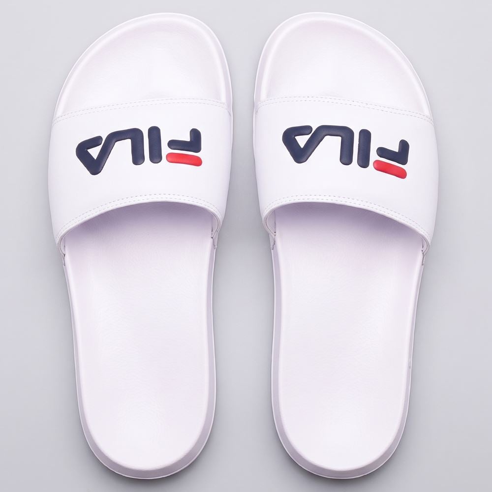 Chinelo Fila Feminino Drifter Basic Branco/Marinho/Vermelho
