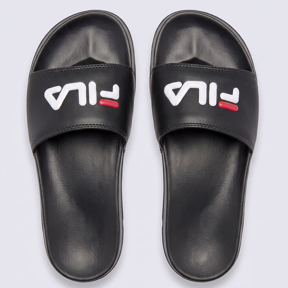 Chinelo Fila masculino Drifter Basic Preto/Branco/Vermelho