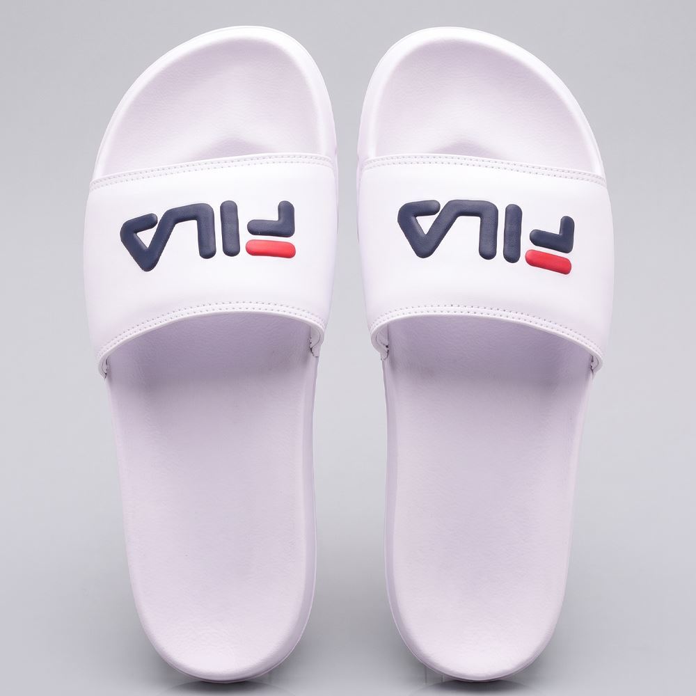 Chinelo Fila masculino Drifter Basic Branco/Marinho/Vermelho