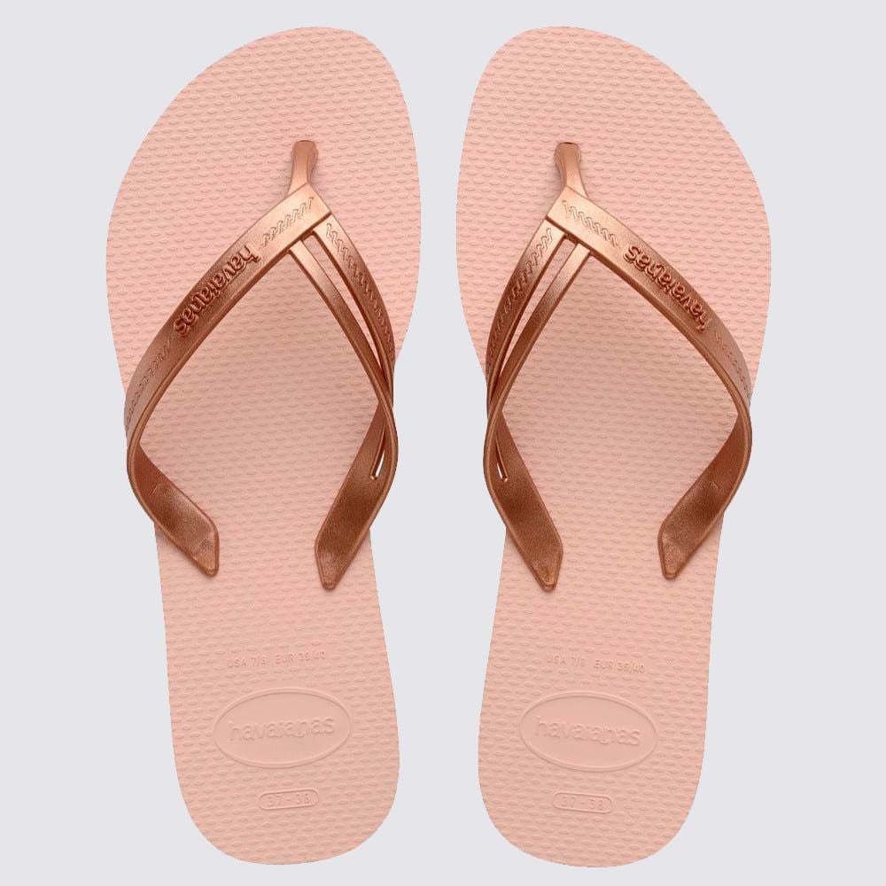 Chinelo Havaianas Feminino Elegance Rosa Ballet
