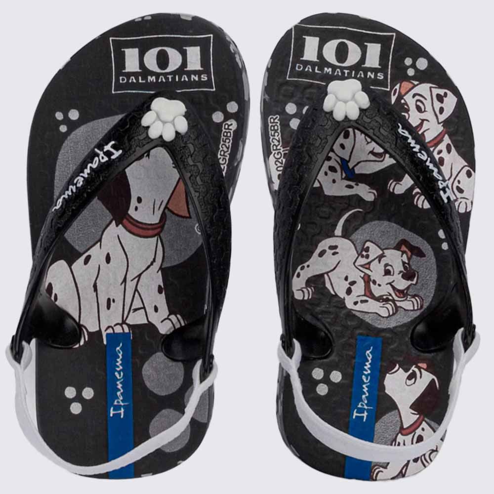 Chinelo Ipanema Bebê Disney Joy Preto/Branco