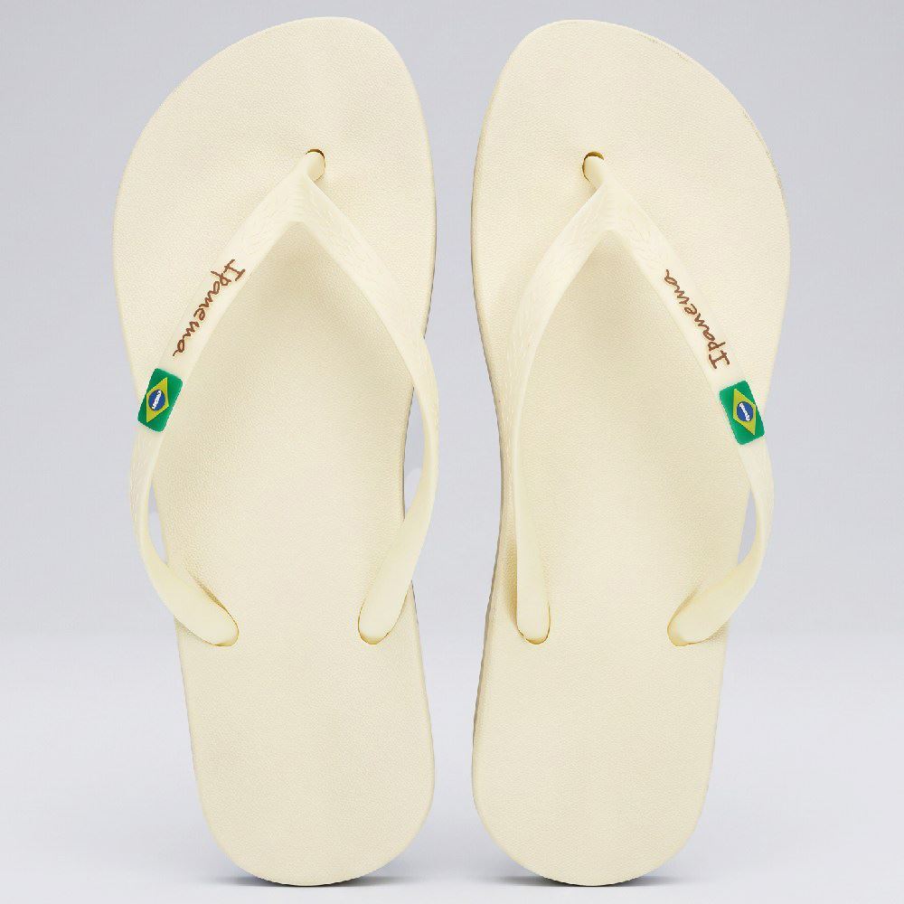 Chinelo Ipanema Feminino Anatômica Brasil Bege/Bege/Marrom