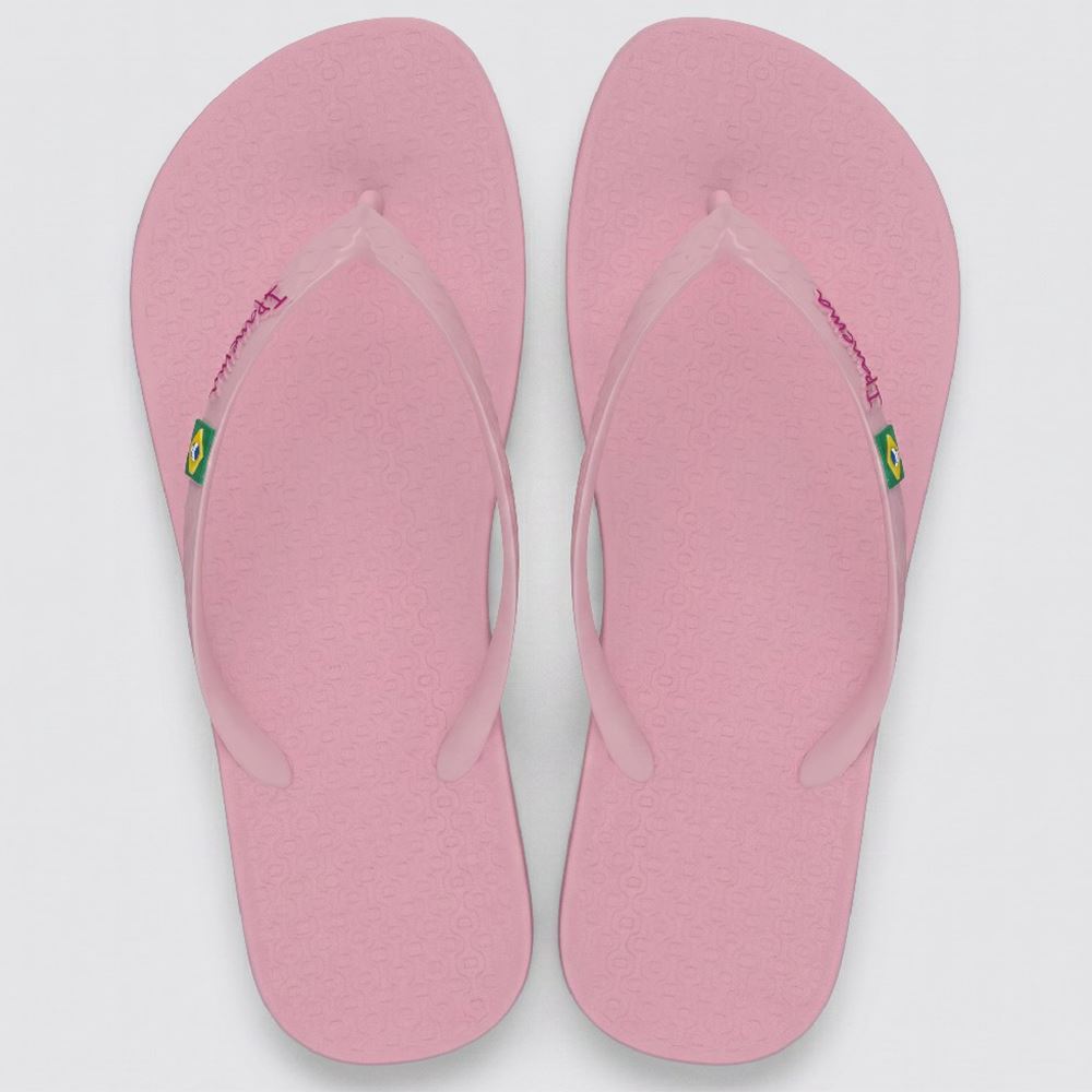Chinelo Ipanema Feminino Anatômica Brasil Rosa/Rosa Claro