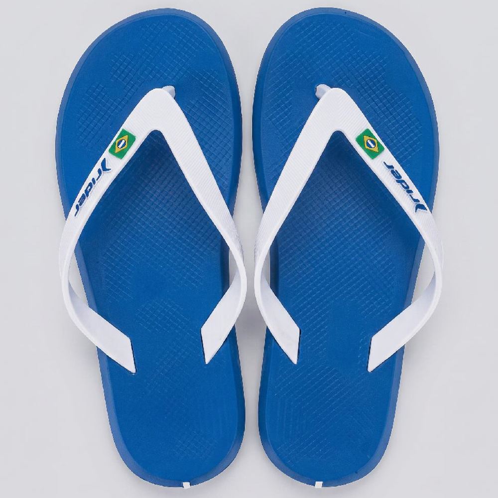 Chinelo Rider Masculino Brasil Azul/Branco