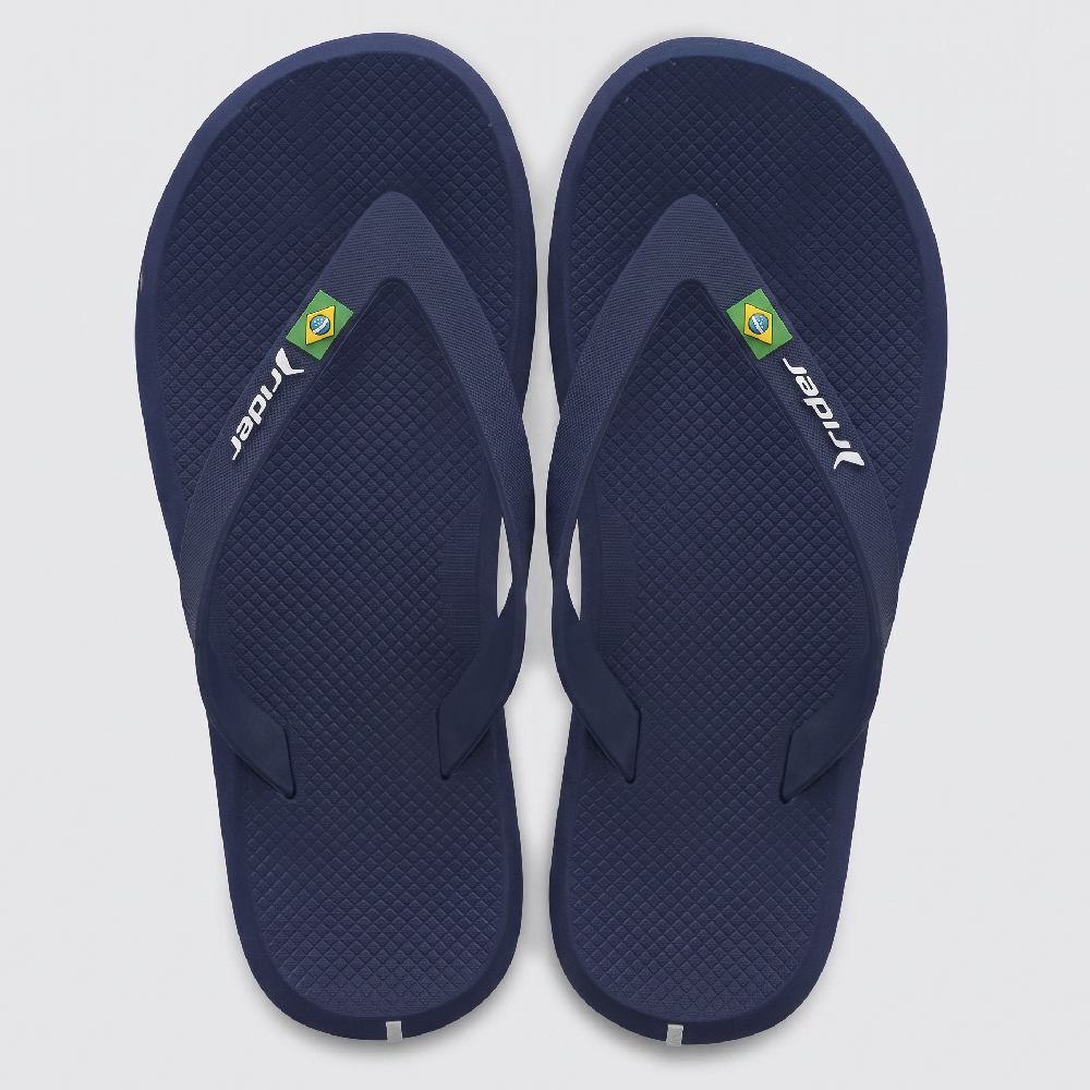Chinelo Rider Masculino Brasil Azul/Azul Escuro/Branco