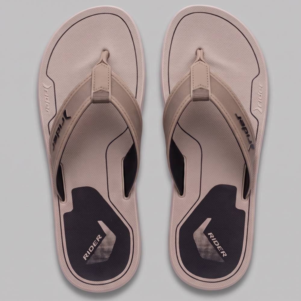 Chinelo Rider Masculino Sense Dedo Bege/Bege/Preto