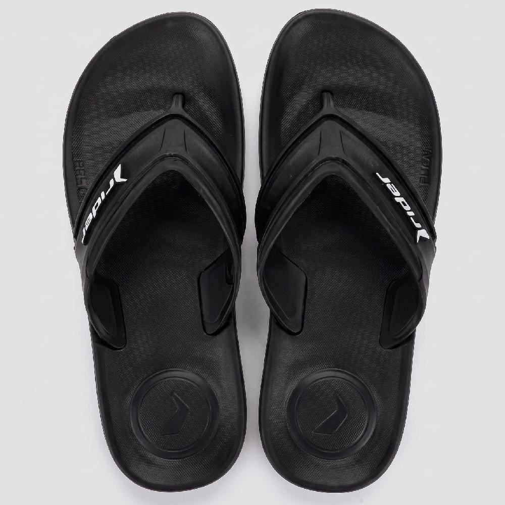 Chinelo Rider Masculino Trace Preto/Preto/Branco