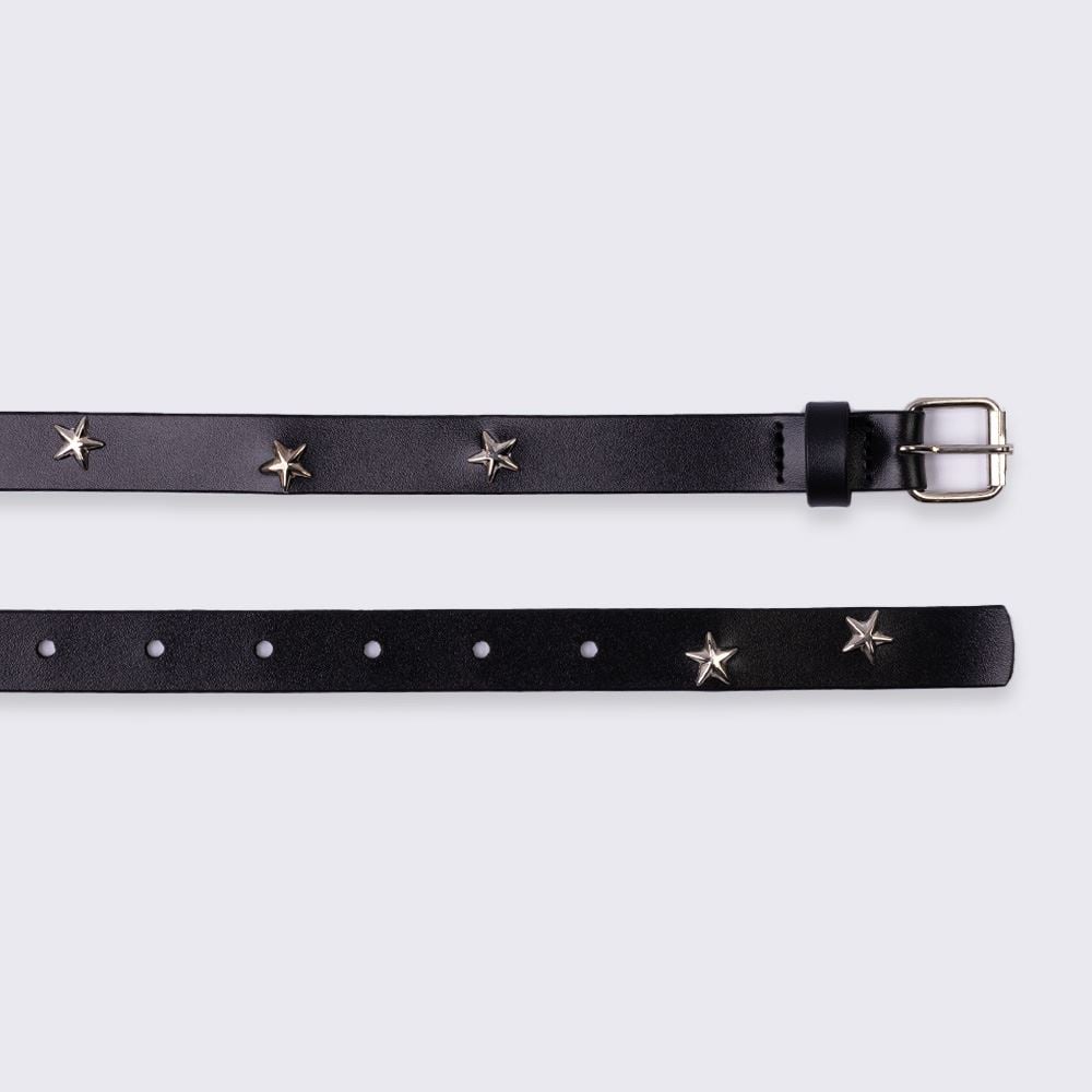 Cinto Feminino Em PU Estrelas Boby Blues Preto