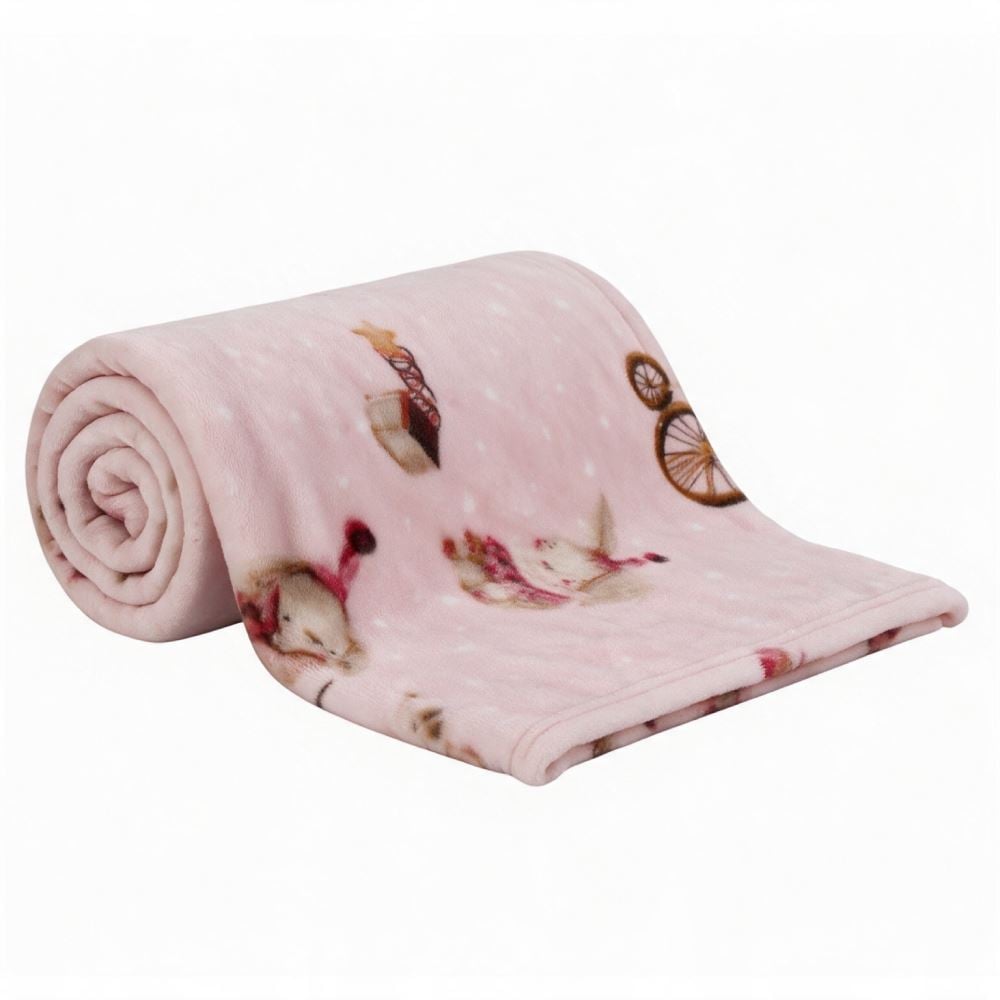 Cobertor para Bebê Flannel 100% Poliéster Camesa - Circo Rosa