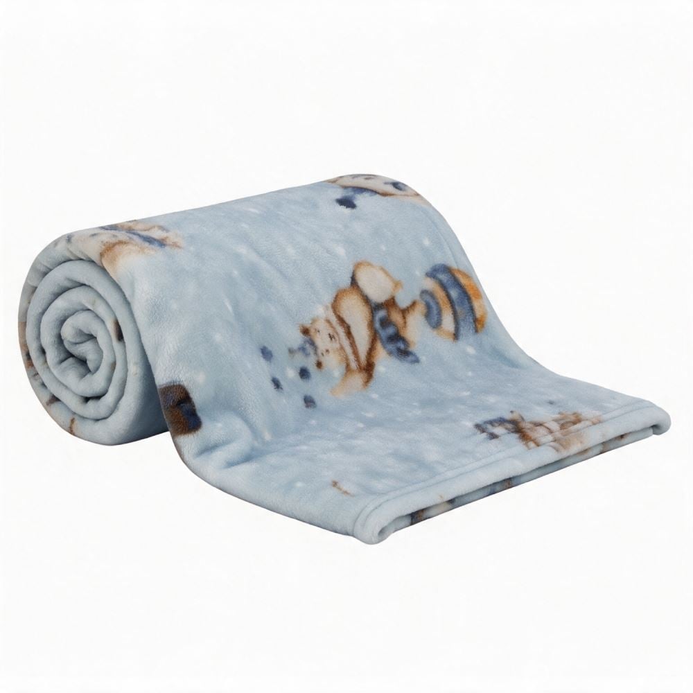 Cobertor para Bebê Flannel 100% Poliéster Camesa - Circo Azul