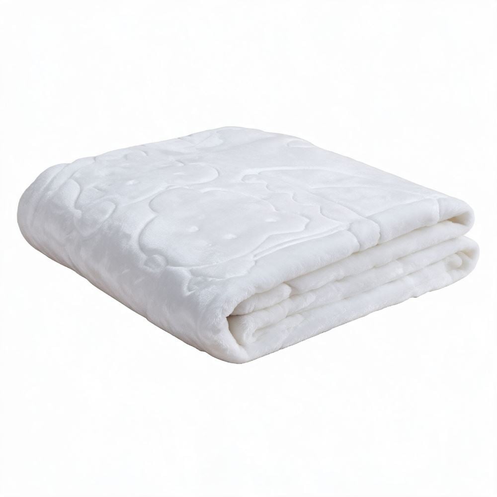 Cobertor de Bebê 100% Poliéster Alto Relevo Yoyo - Zoo Off White