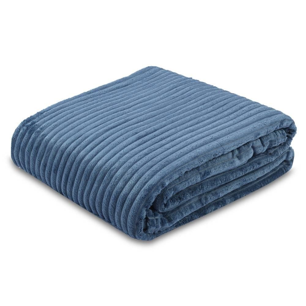 Cobertor Casal Montreal Havan Casa 100% Poliéster - Azul Jeans