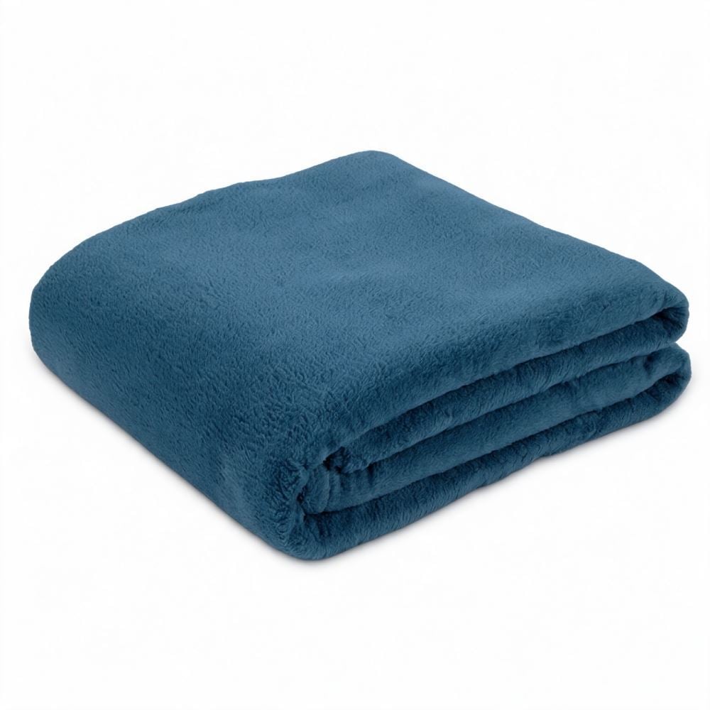 Cobertor Paris Solteiro Comfort 1,50X2,20M Havan Casa - Azul Médio