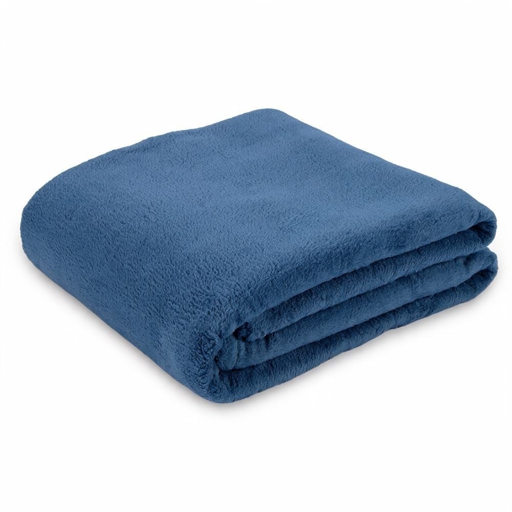 Cobertor Paris Solteiro Comfort 1,50X2,20M Havan Casa - Azul Náutico