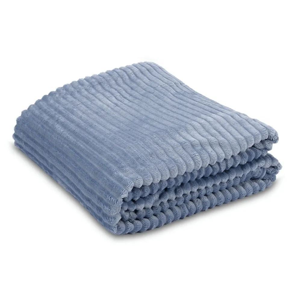 Cobertor Solteiro Montreal 100% Poliéster Havan Casa - Azul Névoa