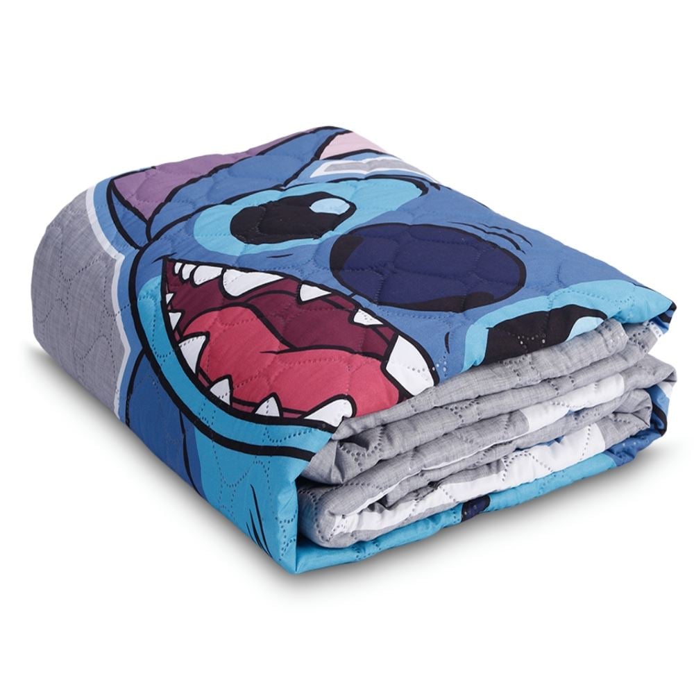 Cobre Leito Solteiro Infantil Disney Hedrons 1 Pç - Stitch Fotos