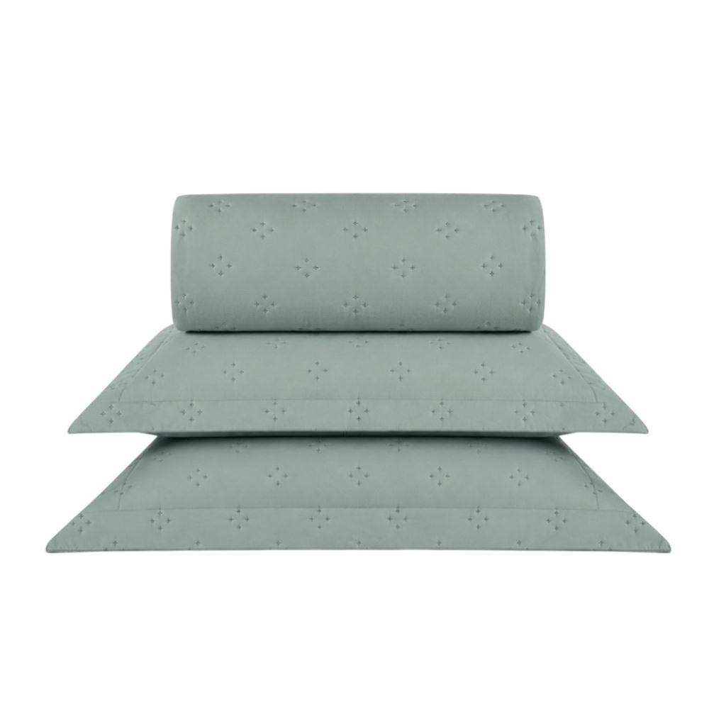 Kit Colcha King Lisa Elegance 3Pçs Havan Casa - Verde