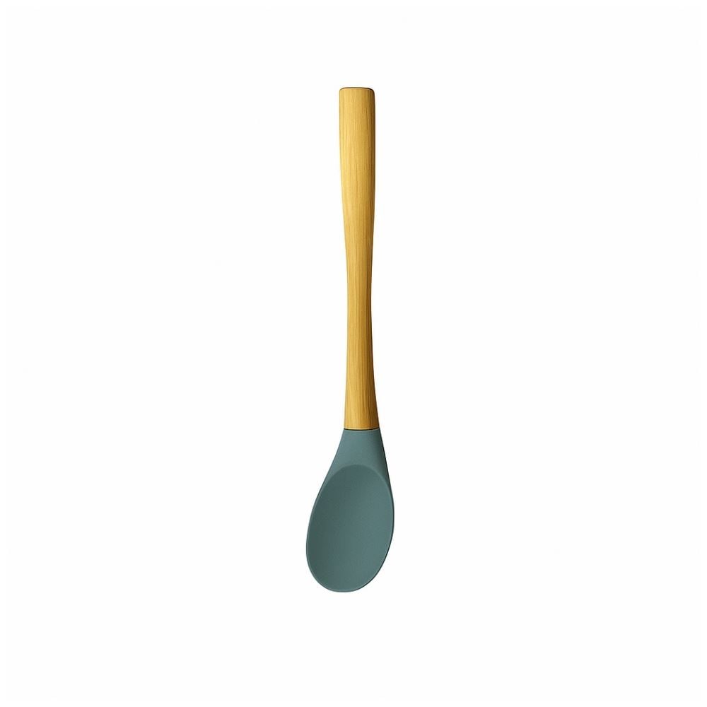 Colher De Silicone Com Cabo De Bambu Havan Casa - Verde