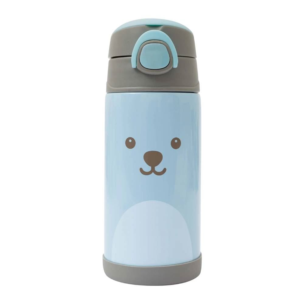 Copo Térmico Infantil Com Canudo Gumy Buba - Azul Claro
