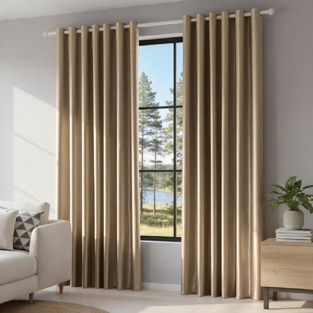 Cortina para Quarto e Sala 2,60 X 2,30M Blackout Titanium Havan Casa - Latte