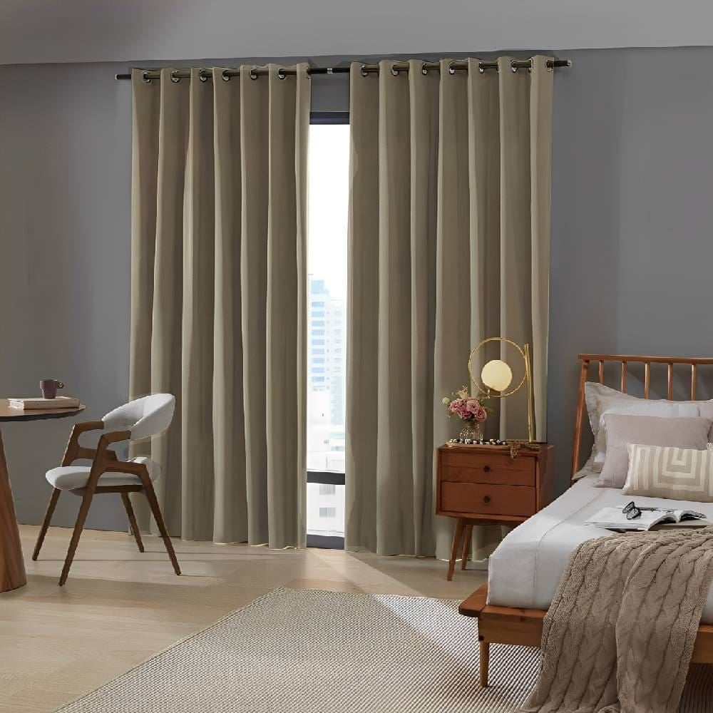 Cortina para Quarto e Sala Corta Luz 3,00X2,30M Blend Havan Casa - Latte