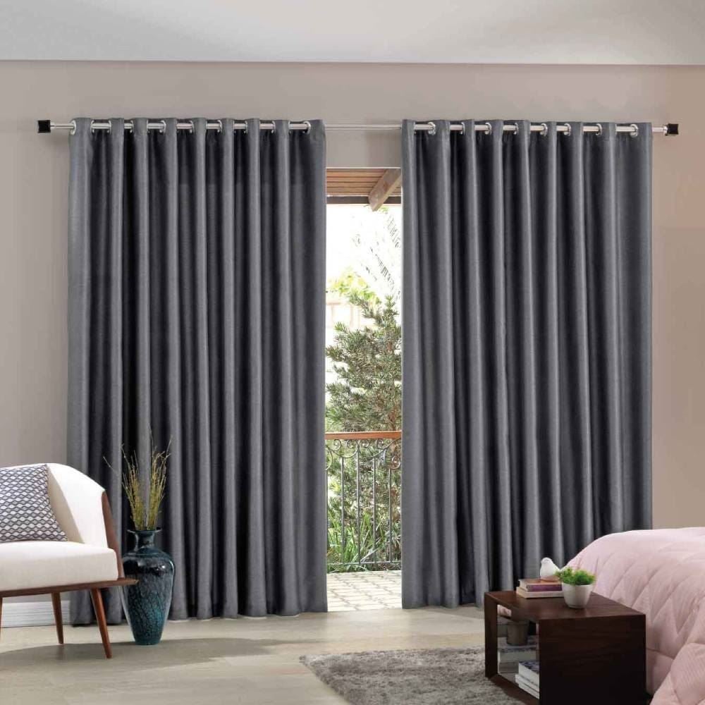 Cortina para Quarto e Sala Corta Luz 3,00X2,30M Blend Havan Casa - Cinza