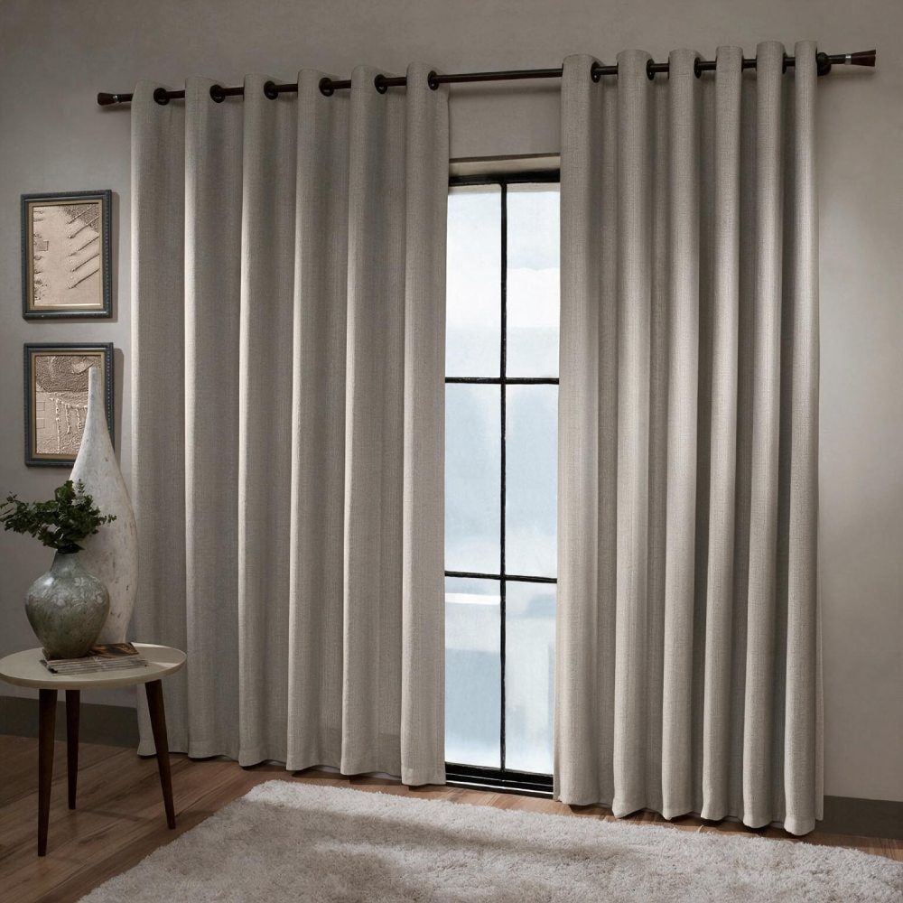 Cortina para Quarto e Sala 5,40 X 2,50M Naturalle Havan Casa - Cinza Linho