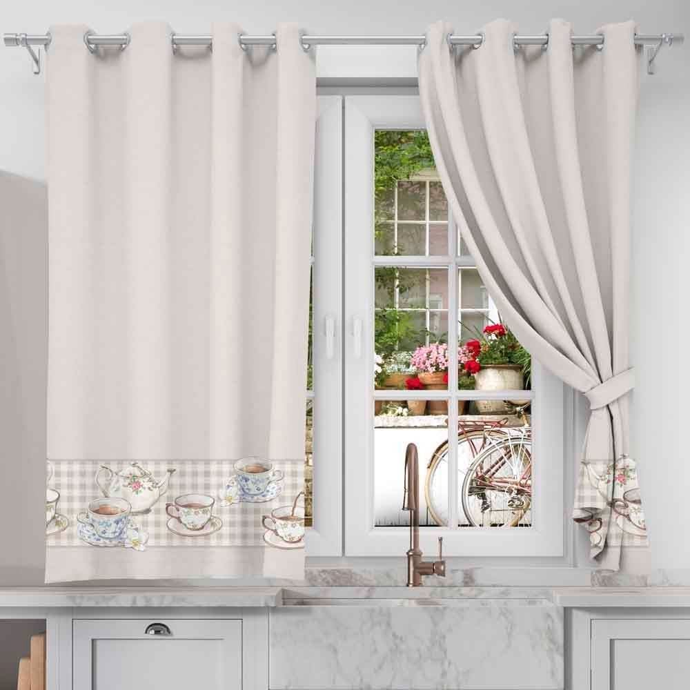 Cortina para Cozinha Gourmet 2,60X1,20 m Havan Casa - Chá
