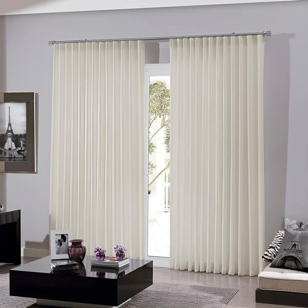 Cortina Bellini Inove Duplex 5,40X2,80M para Trilho até 2,5M Havan Casa - Areia