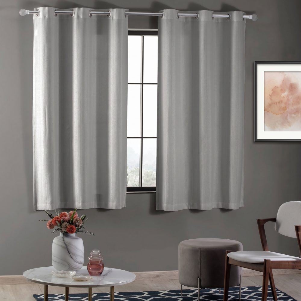 Cortina para Quarto e Sala 2,40X1,70M Rústica Veneza Havan Casa - Cinza Mescla
