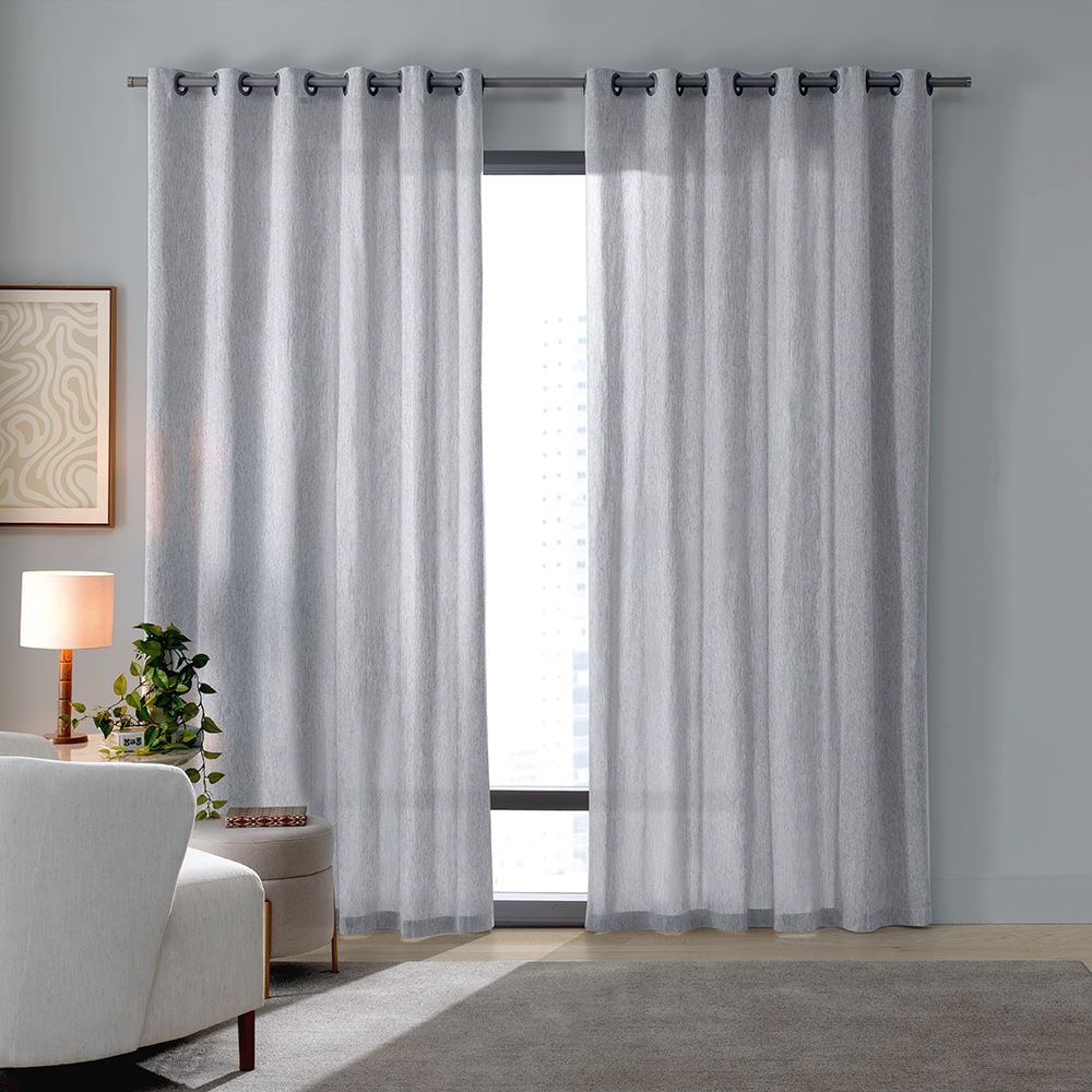 Cortina para Quarto e Sala Rústica 2,60X2,30 m Niger Havan Casa - Branco