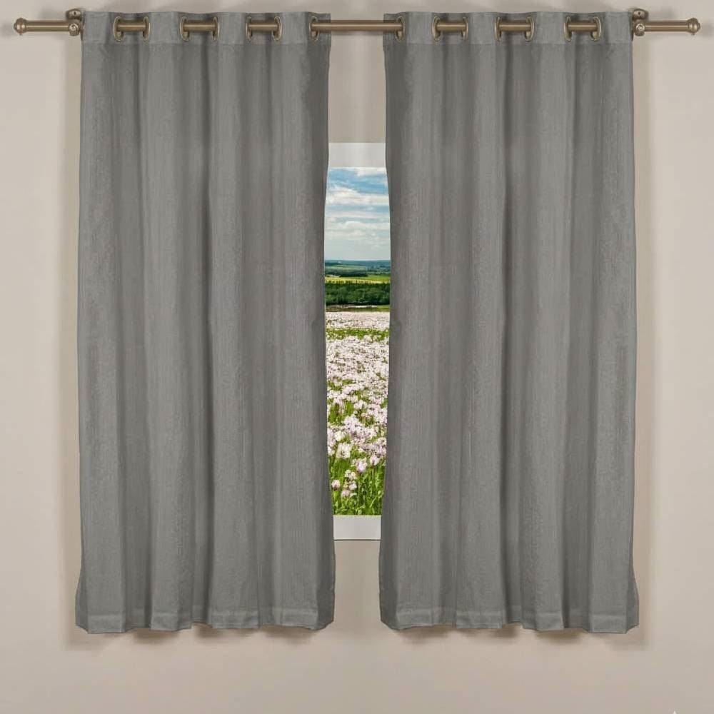 Cortina para Quarto e Sala 2,60X1,70 m Rústica Madri Havan Casa - Cinza