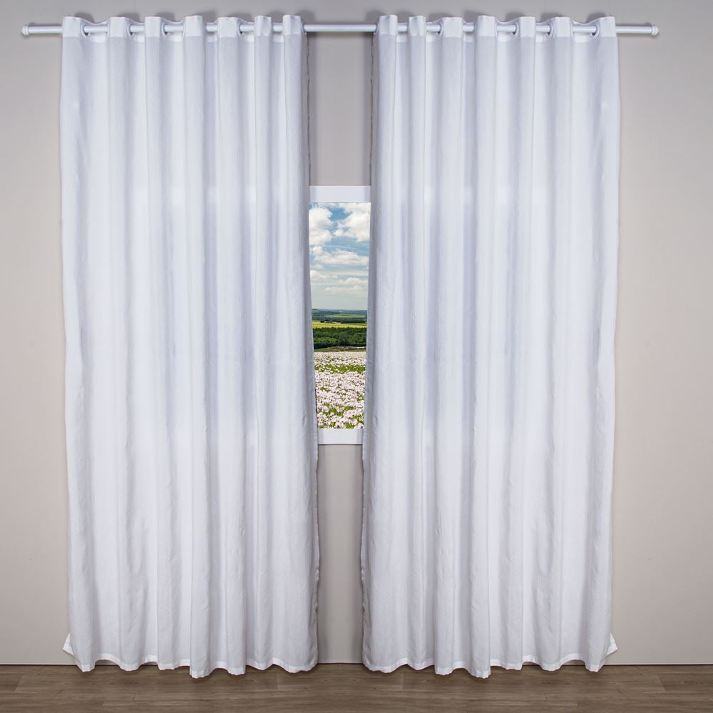 Cortina para Quarto e Sala 4,20X2,80 m Rústica Madri Havan Casa - Branco