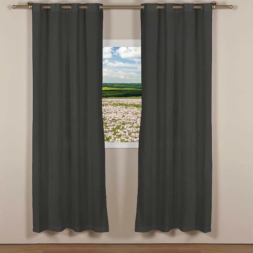 Cortina para Quarto e Sala 2,60X2,30 m Rústica Madri Havan Casa - Cinza Escuro 