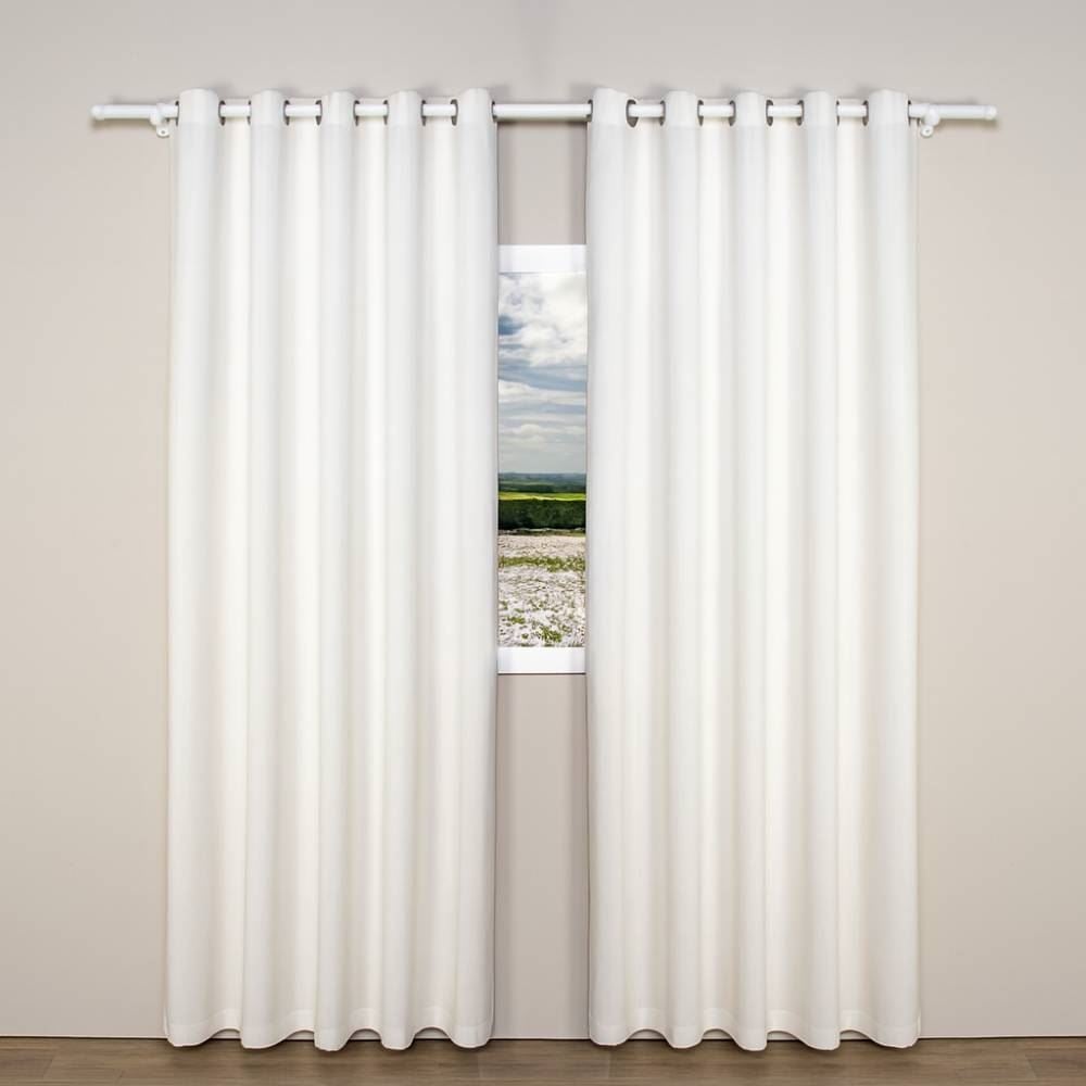 Cortina para Quarto e Sala 3,60X2,50 m Rústica Madri Havan Casa - Cru