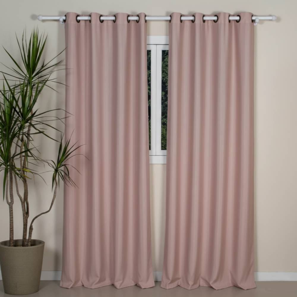 Cortina para Quarto e Sala 2,60X2,30 m Rústica Pantex Havan Casa - Dusk Rose