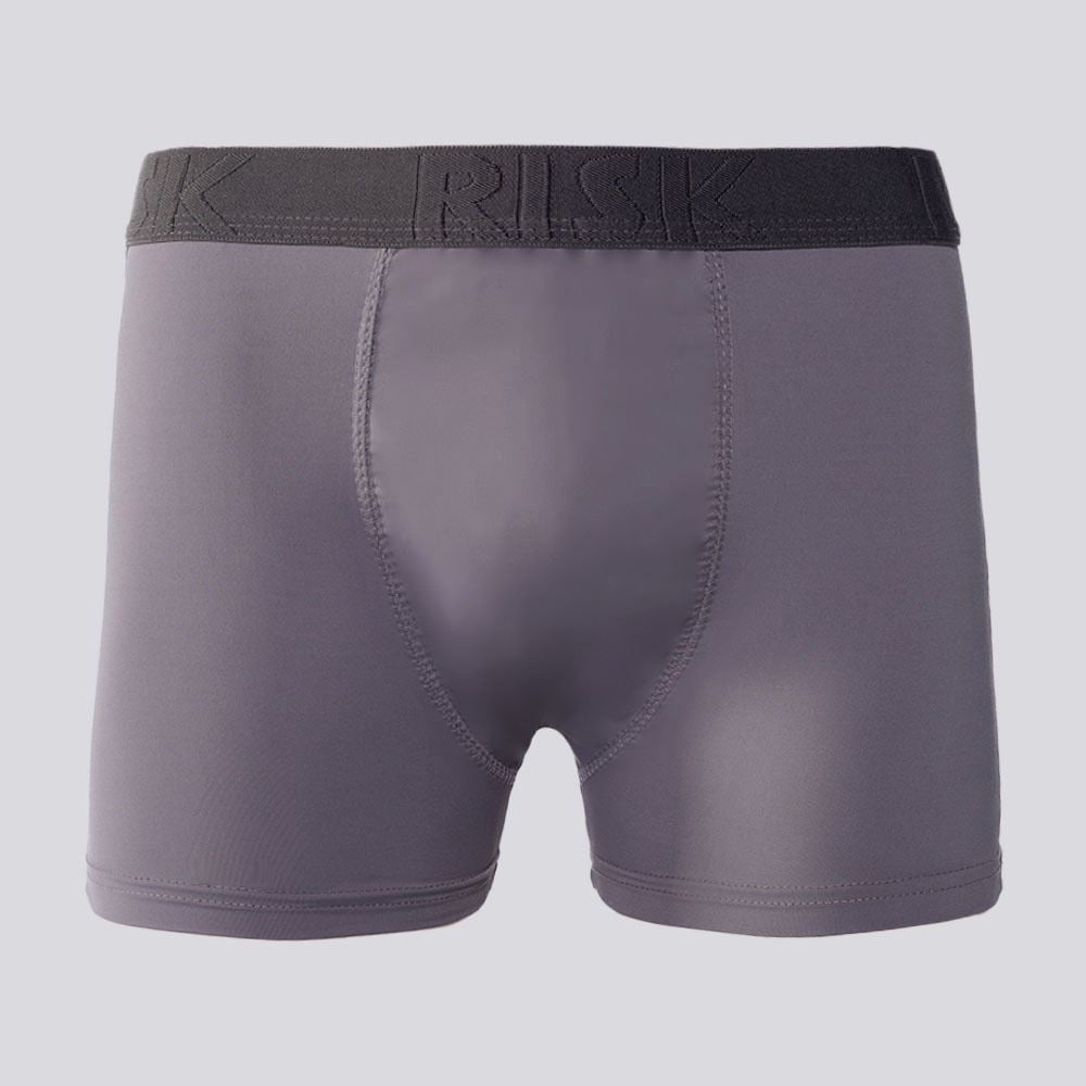 Cueca Boxer Masculina De Poliamida Risk Chumbo